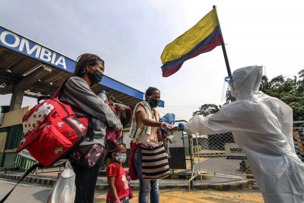 Venezolanos en frontera
