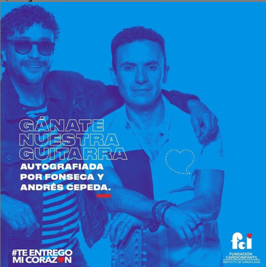 Fonseca y Andrés Cepeda trabajan juntos para la Fundación Cardioinfantil. Foto: Instagram