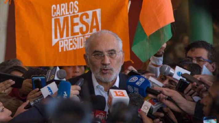 El candidato Carlos Mesa asumió este lunes que su rival electoral Luis Arce será ganador de las elecciones en Bolivia. Aseguró que su agrupación, Comunidad Ciudadana, encabezará la oposición.