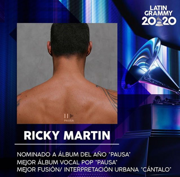 Ricky Martin optará días después del estreno de la película de Netflix por el Grammy. Foto: Instagram