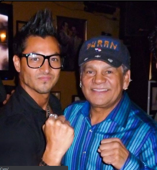 El día que Anthony Galindo conoció a Roberto Durán. Foto: Instagram