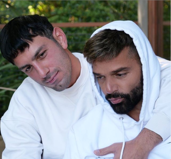 Ricky Martin con su esposo. Foto: instagram