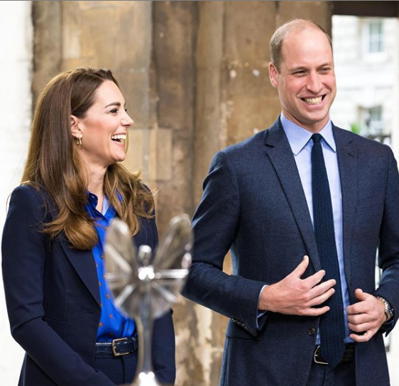 Kate y el Príncipe William en la entrega de un premio hace dos días. Foto: Instagram