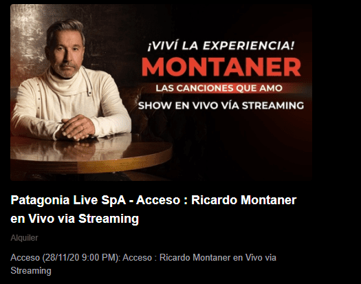 Los venezolanos pueden comprar el acceso en Play para ver a Ricardo Montaner. Foto: Play 