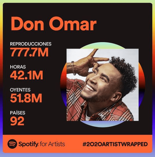 Don Omar celebra sus numeritos. Foto: Instagram