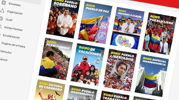 Durante 2020, el régimen de Nicolás Maduro entregó 31 bonos especiales. Estos beneficios los recibieron las personas registradas en la Plataforma Patria y el carnet de la Patria. La entrega se hizo desde que llegó el coronavirus y con ello el confinamiento.