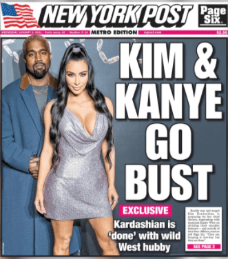 Kim Kardashian y Kanye West en el ocaso de su matrimonio
