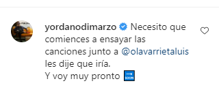 Así Yordano reveló que trabajará con Josemith Bermúdez y Olavarrieta. Foto: Instagram