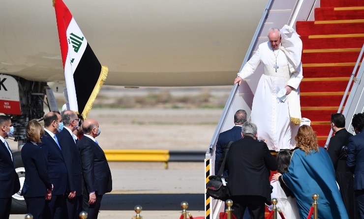 El papa Francisco llegó este viernes a Irak, 