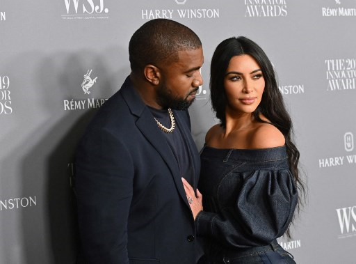 Kanye West y Kim Kardashian están en proceso de divorcio. Foto: AFP