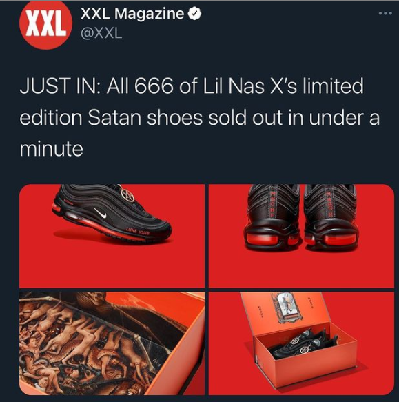 Nike se desliga completamente de "Las zapatillas de satán". Foto: Instagram