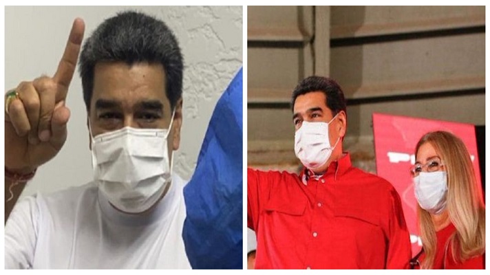 Nicolás Maduro y su esposa, Cilia Flores, recibieron este sábado la primera dosis de la vacuna rusa Sputnik V contra la COVID-19. “Listo, ni me dolió, estoy vacunado”, dijo.