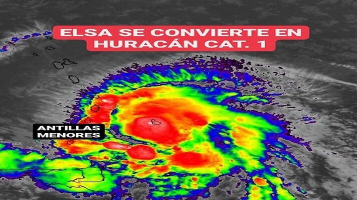 Elsa, la quinta tormenta tropical del año en la cuenca atlántica, alcanzó fuerza de huracán. Se acerca a Barbados, en las Antillas Menores, con vientos máximos sostenidos de 120 km por hora, según informó el Centro Nacional de Huracanes (NHC).