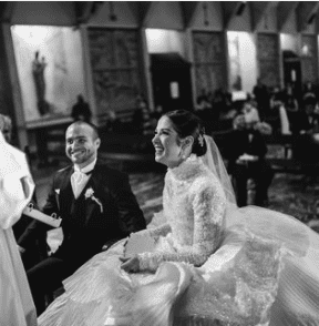 Daniela Alvarado y José Manuel Suárez el día de su boda. Foto Instagram