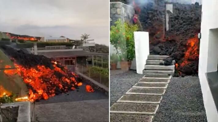El volcán de La Palma sigue causando destrucción. Foto cortesía