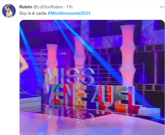 La caída de la A en el escenario fue una de las burlas favoritas al Miss Venezuela. Foto Twitter