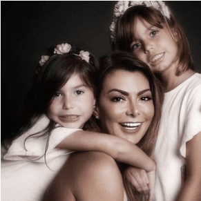 Milka Chulina con sus hijas. Foto Instagram