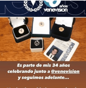 Ricardo Di Salvatore celebró el aniversario de Venevisión. Foto Instagram