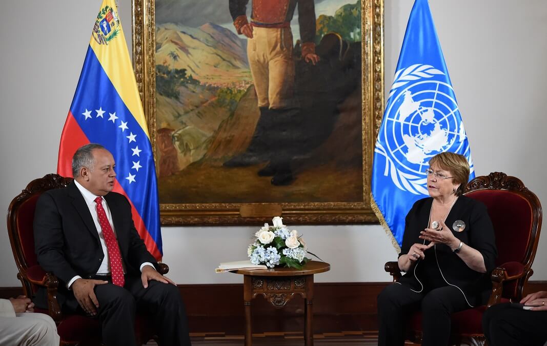 Cabello saluda la salida de Bachelet de la ONU. Foto cortesía