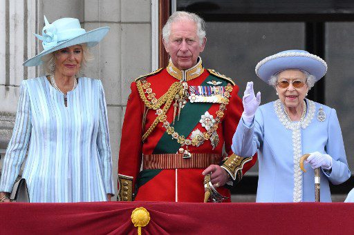 Isabel II estuvo en el primer día de festejos en su honor. Foto AFP
