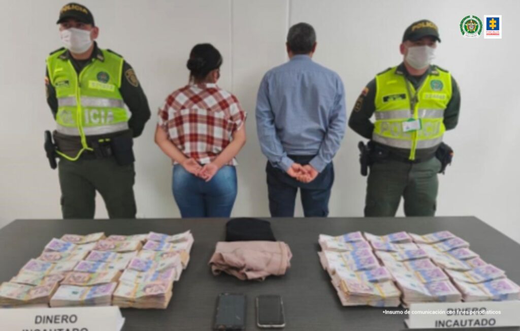 Las autoridades colombianas capturaron a los integrantes de la una  red. 