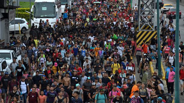 La caravana de migrantes está conformada en su mayoría por venezolanos.
