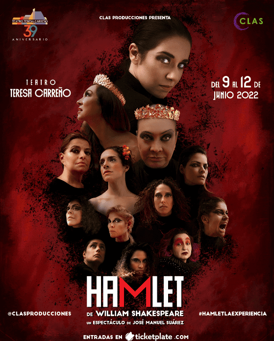 Daniela Alvarado encabeza el elenco de Hamlet. Foto Instagram