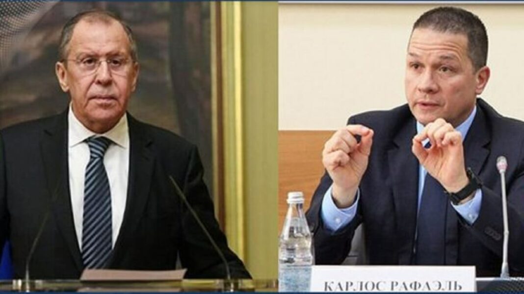 Lavrov y Faría sostuvieron un encuentro en Moscú. Foto cortesía
