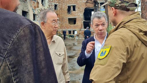¡SOS UCRANIA! Ayuda mundial y no ignorar la guerra, pedido del expresidente Santos, desde Kiev