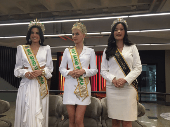 Valentina Martínez, Sabrina Denareck y Aliyou Zairy las reinas del Miss Grand Venezuela 2022. Foto CL