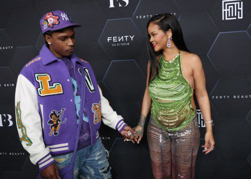 ASAP Rocky y Rihanna tuvieron su primer hijo en mayo pasado. Foto AFP