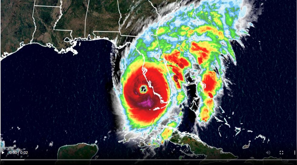 Así es el paso del huracán Ian por Florida.