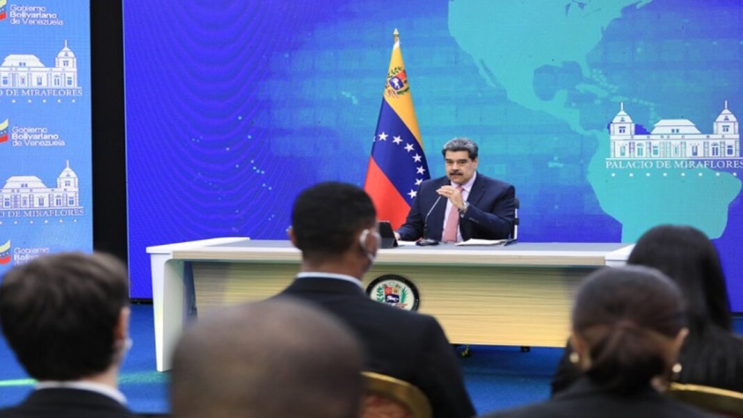 Nicolás Maduro en rueda de prensa