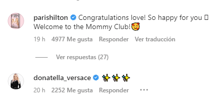 Las famosas felicitaron a Lindsay Lohan. Foto Instagram