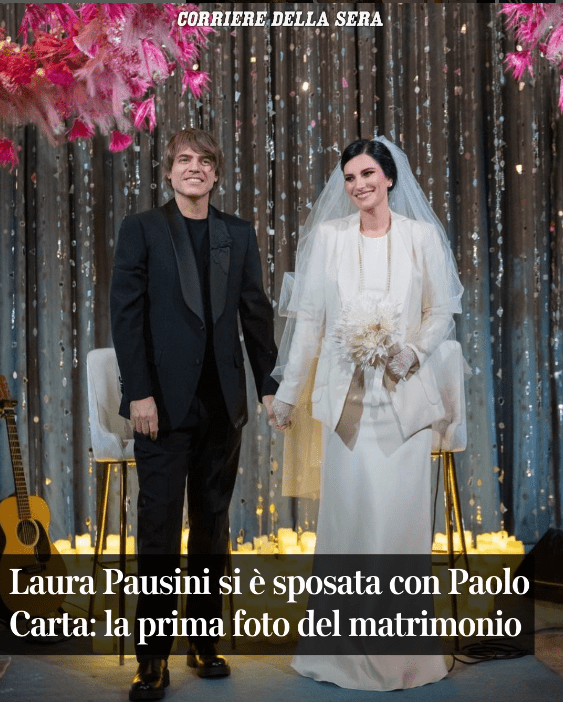 Laura Pausini y Paolo Carta. Foto Instagram