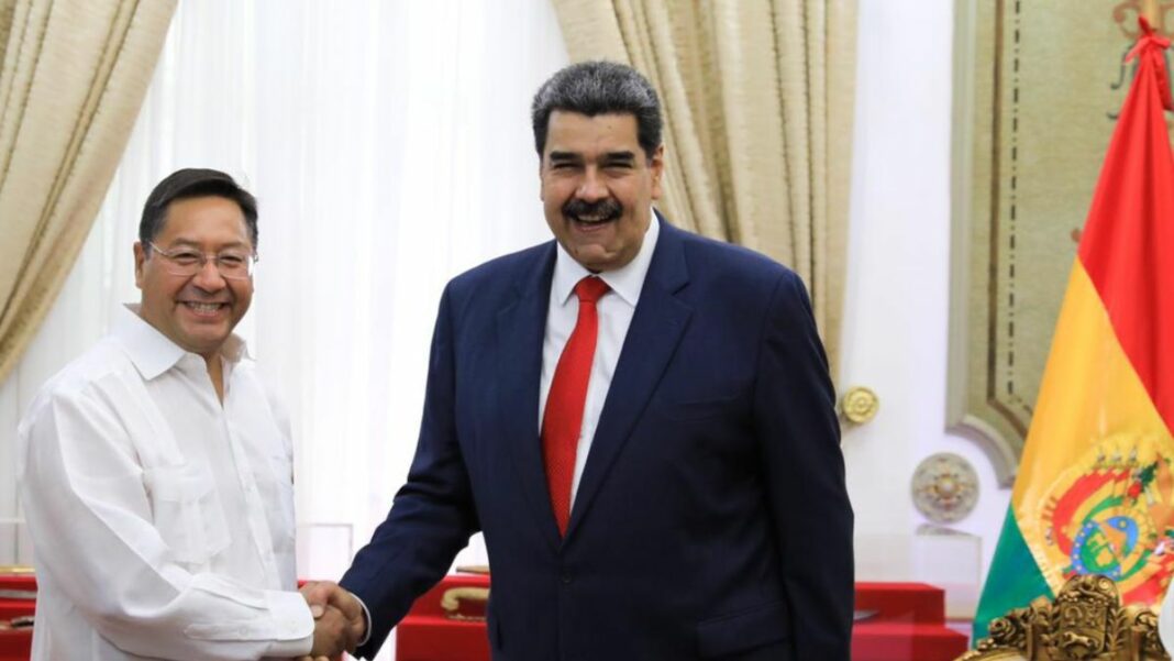 Luis Arce llega a Venezuela para la firma de acuerdos con Nicolás Maduro