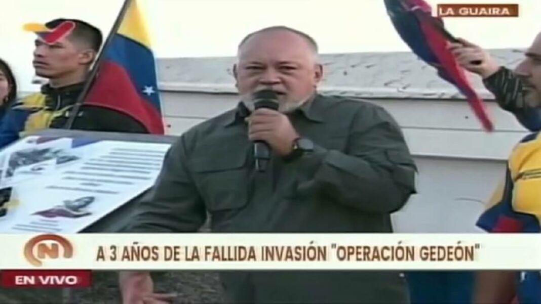 Cabello conmemoró el tercer aniversario de la Operación Gedeón. Foto captura de pantalla
