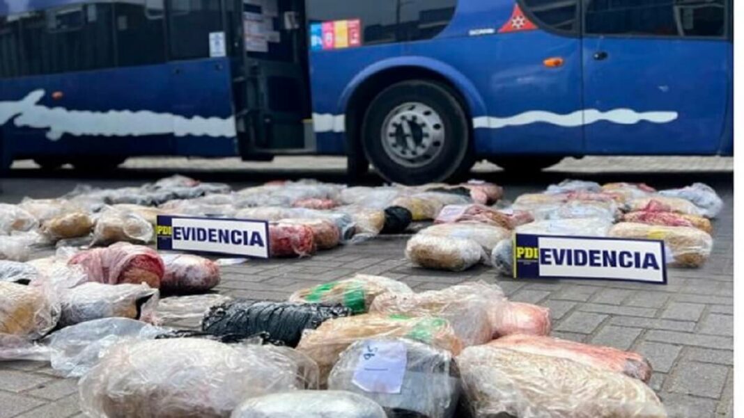 La PDI de Chile incautó 170 kilos de drogas. Foto cortesía