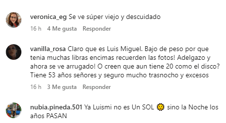 Los fanáticos no pasaron por alto cómo luce Luis Miguel. Foto Instagram