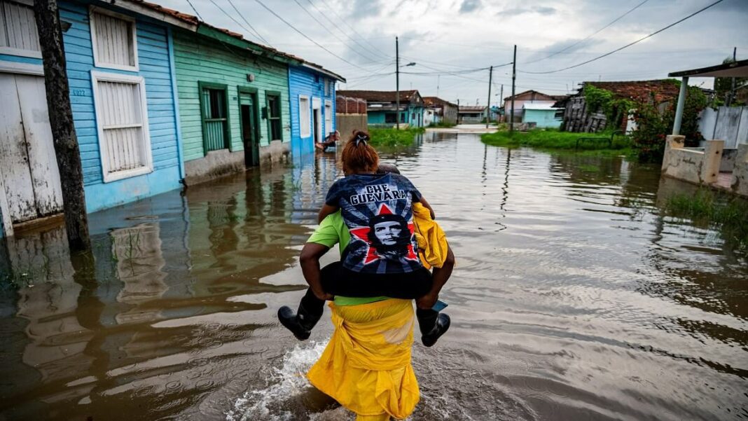 Idalia ha causado inundaciones en Cuba. Foto AFP