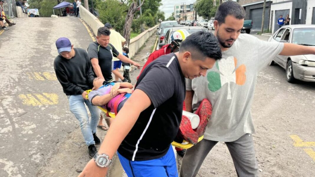 El venezolano fue atendido por la Cruz Roja