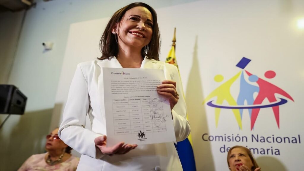 María Corina Machado, ganó la primaria con 92% de los votos. Foto cortesía