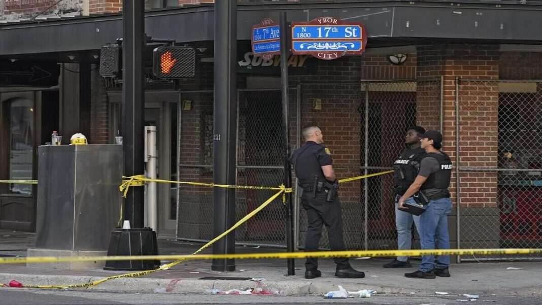 El tiroteo ocurrió en una zona llena de bares en Ybor City. Foto cortesía