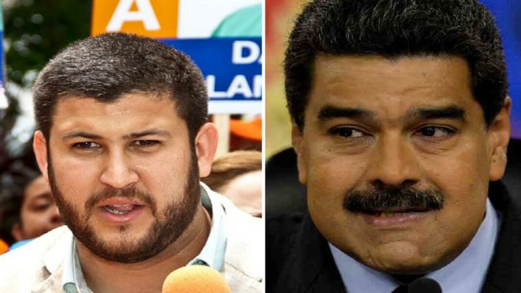 David Smolansky y Nicolás Maduro. Fotos cortesía