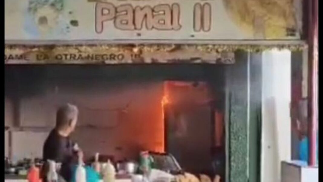 Explota bombona de gas en venta de empanadas en el mercado de Conejero