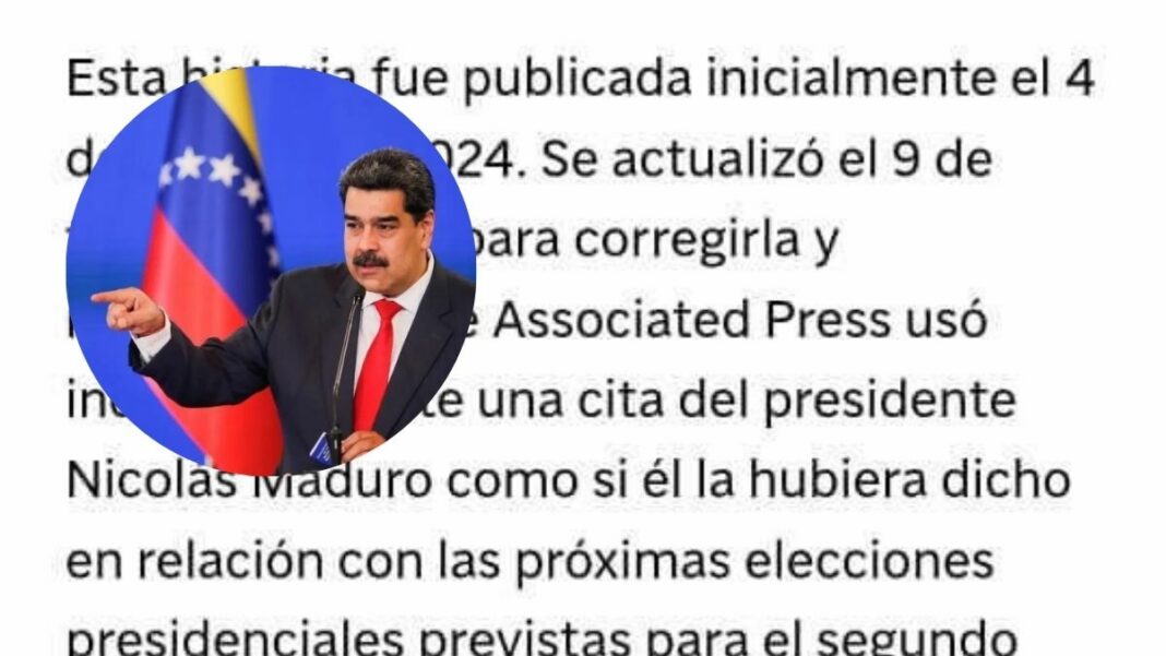 Maduro celebra fe de errata de AP sobre sus declaraciones del 4F