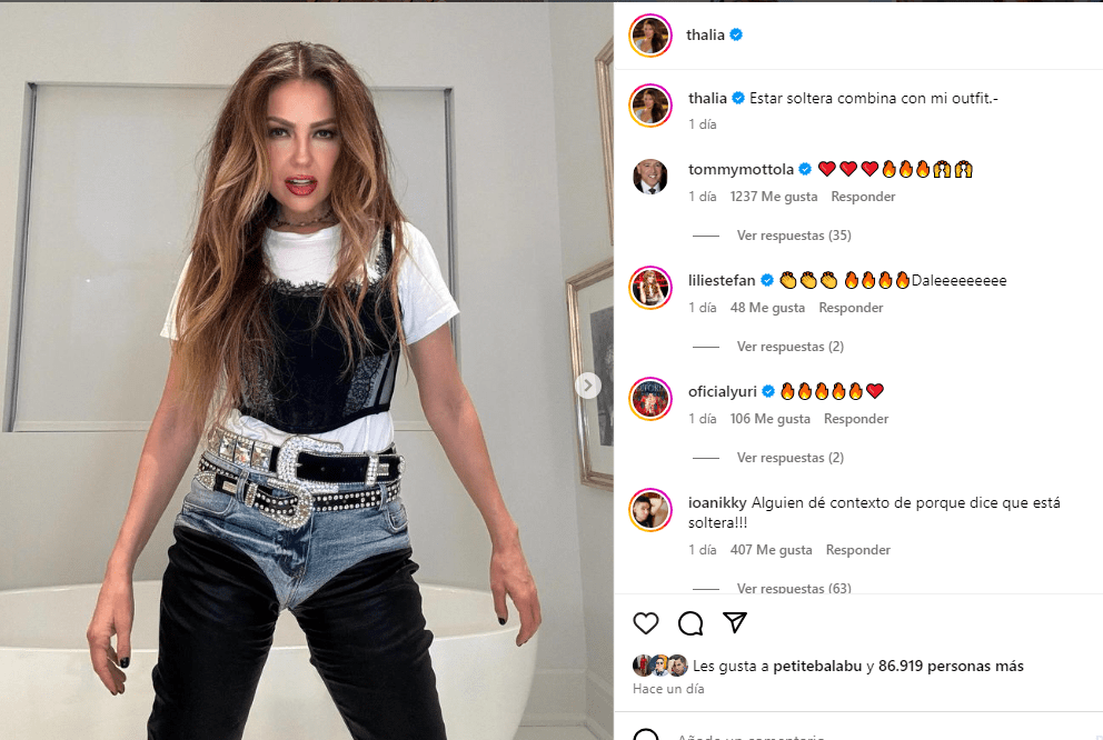 Thalía asustó a unos cuantos con su mensaje. Foto Instagram
